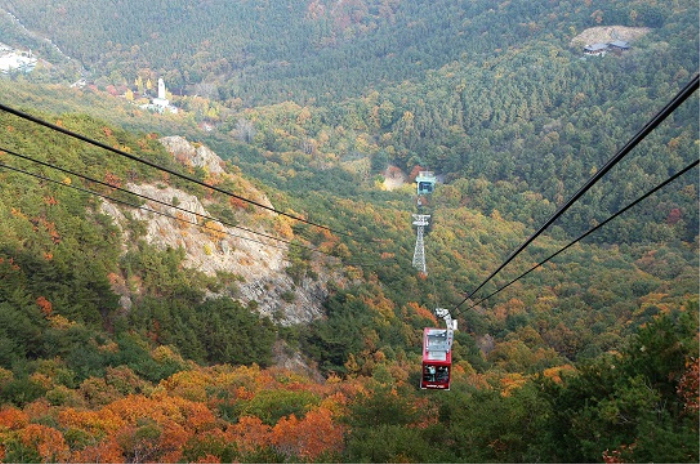 アプ山ケーブルカー（アプ山展望台）（앞산 케이블카（앞산 전망대））